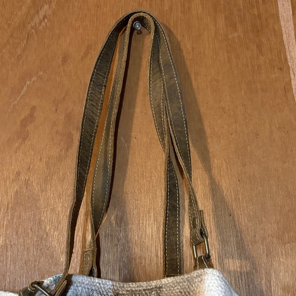 Myra Bag Beige Southwestern Drawstring Tote with Leather Trim - Picture 5 of 11